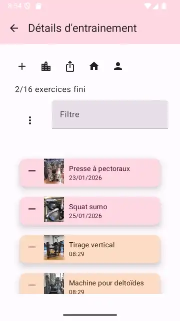 Exercises done