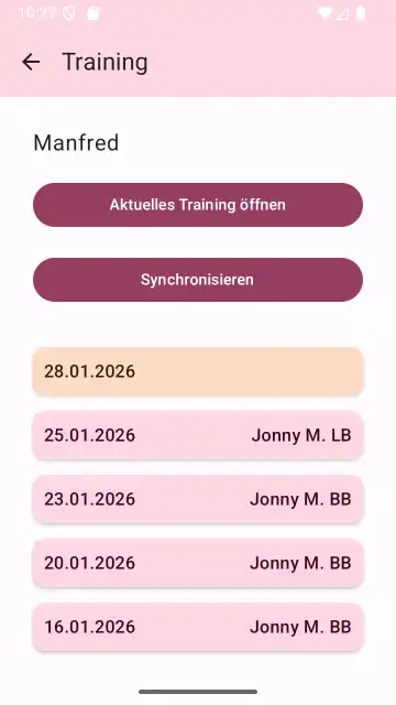 Training history