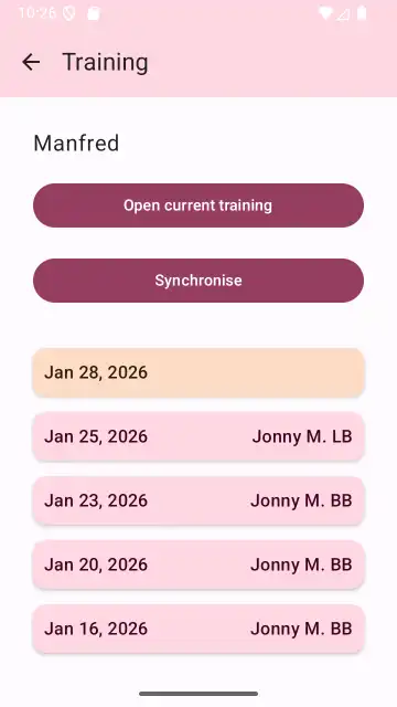 Training history